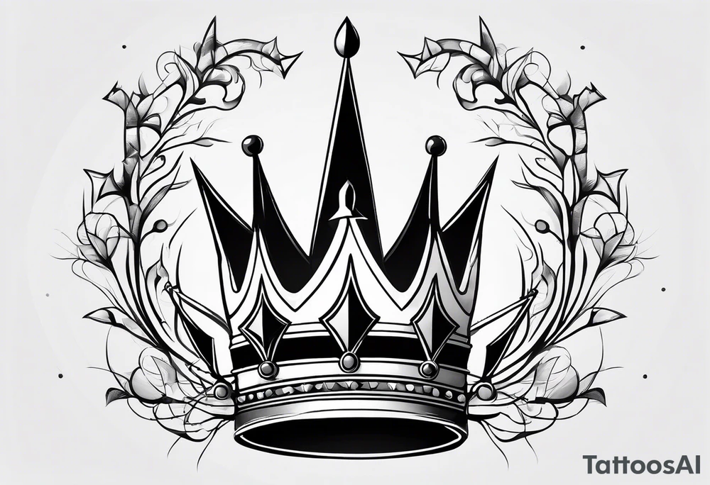 A pointy evil crown tattoo idea