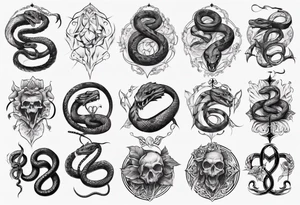 Gothic snake tattoo idea