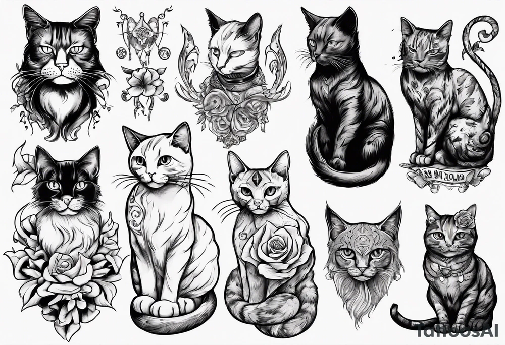 Cat big tattoo idea