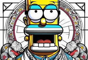 Bart Simpsons rapper tattoo idea