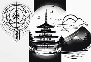 Japanesee style that represents the bravery and honour and beauty at the same time
On the forearm 
Philosophycal tattoo idea