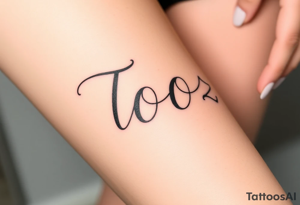 Tooz in cursive tattoo idea
