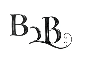 The letters "BB", with the letters overlapping, make it look artsy tattoo idea