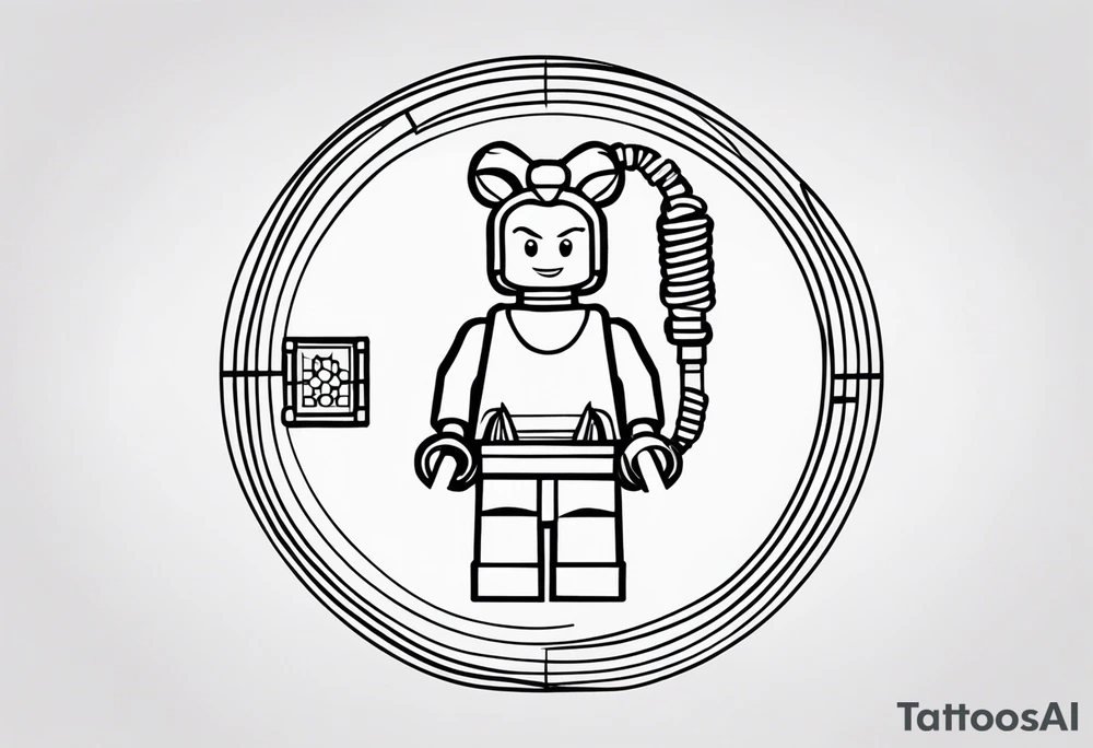 Lego and fitness tattoo idea