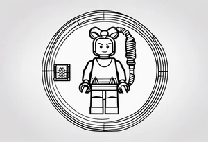 Lego and fitness tattoo idea