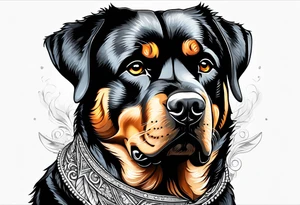 Cool rottweiler tattoo idea