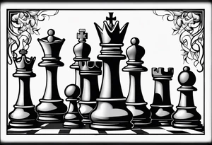 King chess piece tattoo idea