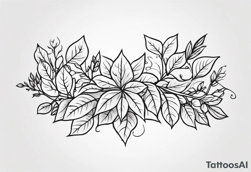 This tattoo will be on the back of the arm above the elbow. please add the numbers 31.8742° N, 91.1366° W, with very simple ivy vines on both sides. tattoo idea