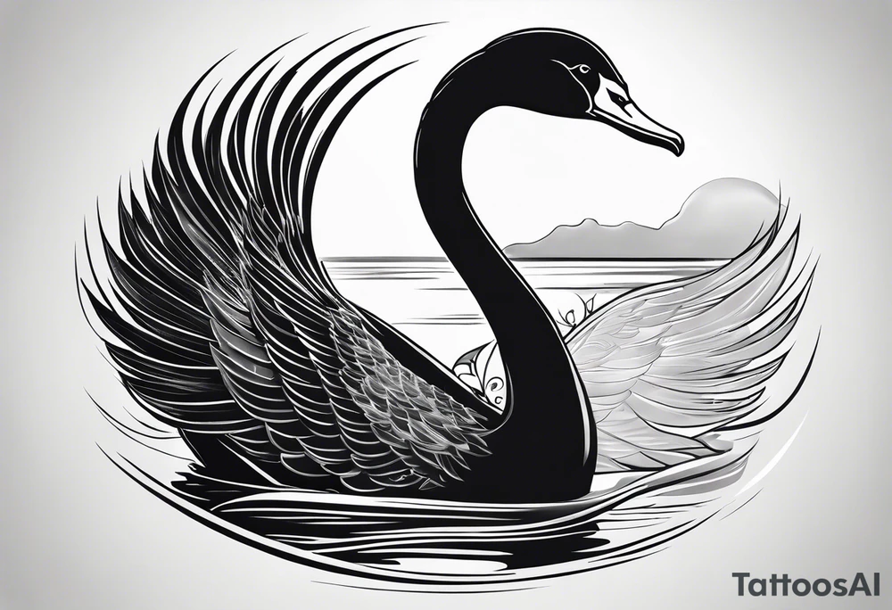 Silver Swan of Dol Amroth, Minimalist Logo tattoo idea