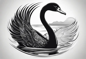 Silver Swan of Dol Amroth, Minimalist Logo tattoo idea