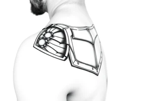 Shoulder plate armor tattoo idea