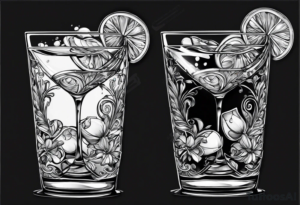 coupe cocktail glass
 glass tattoo idea