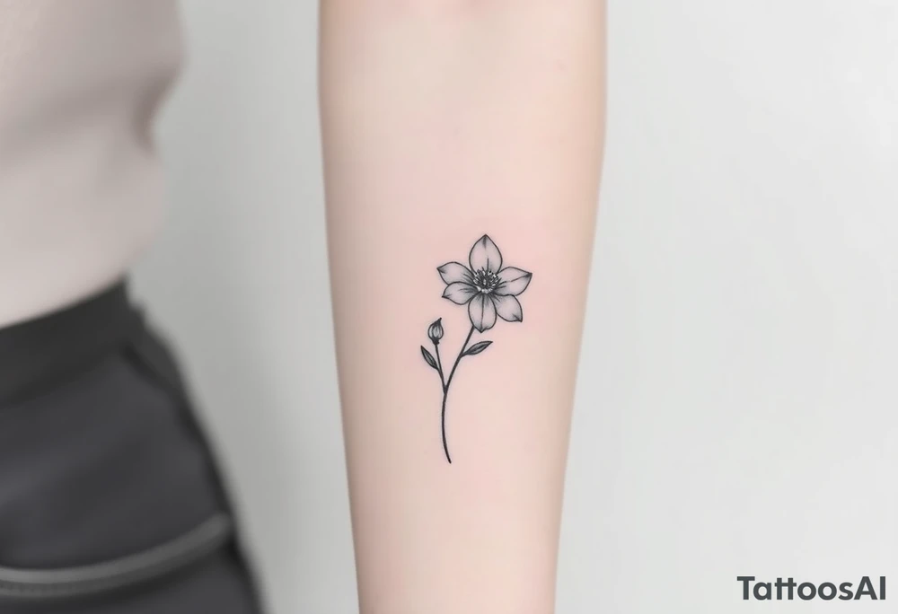 Flower crisântemo e astromelia tattoo idea
