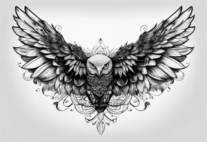 cursive writing "one day i am going to grow wings" with wings on either side tattoo idea