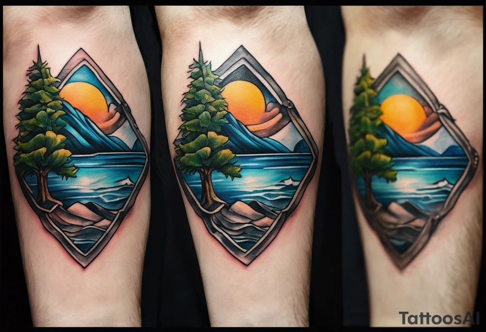 Small inside arm tattoo. Black kite (Daya's name), nature (trees/sea), rock/metal vibe, small sunflower. tattoo idea