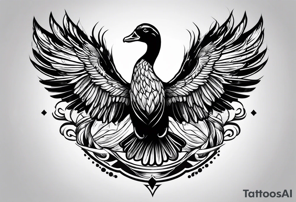 Jiu Jitsu belt colors on a goose wing tattoo idea