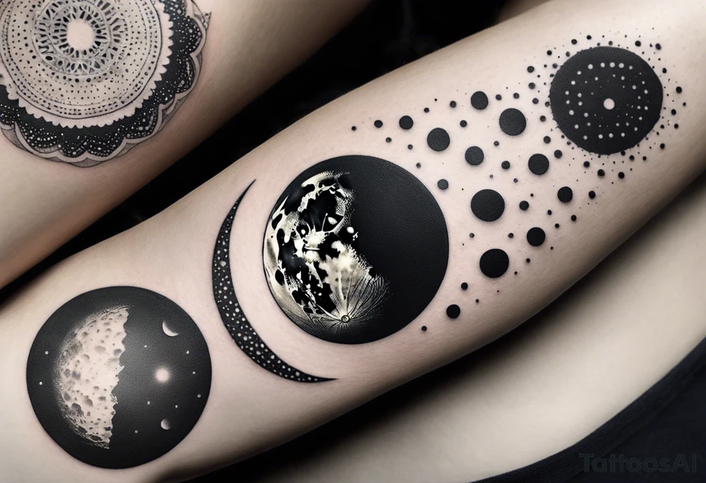Lunar phases tattoo idea