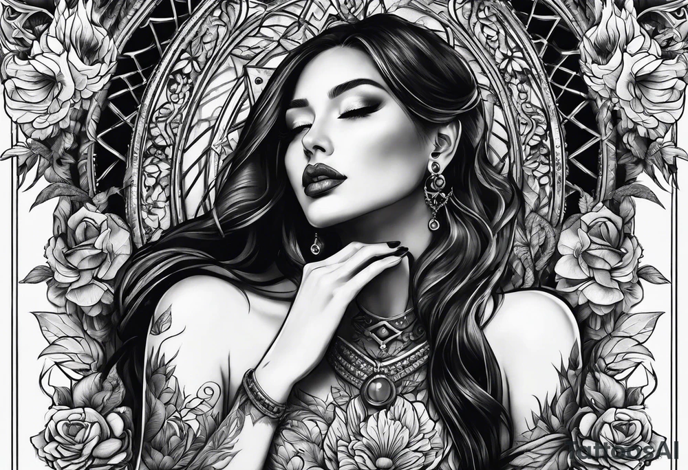 Bdsm dark romance hand around throat tattoo idea