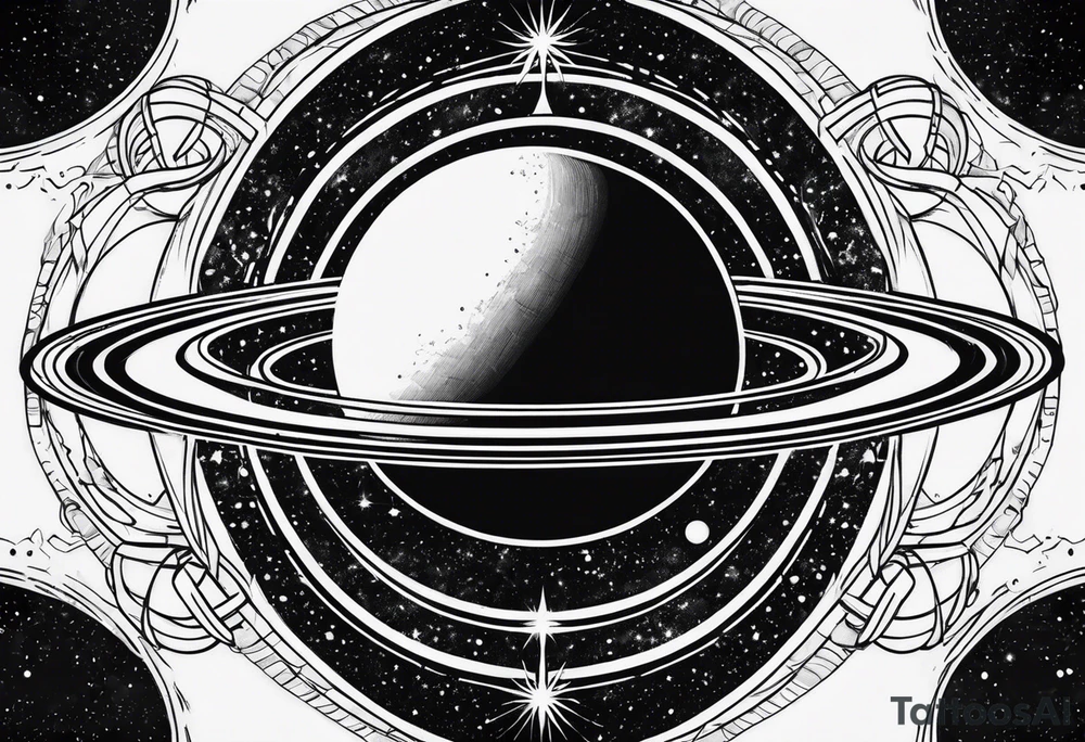 Saturn and infinity Symbol tattoo idea