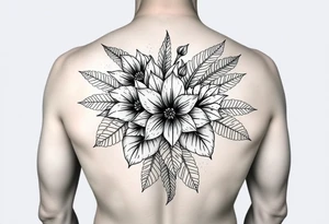 Bouquet made of birth flowers for the months of April May, June and August with exotic foliage like fern leaves and Monstera for arm sleeve
Make them more visible tattoo idea