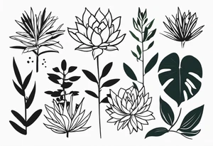 Plants tattoo idea