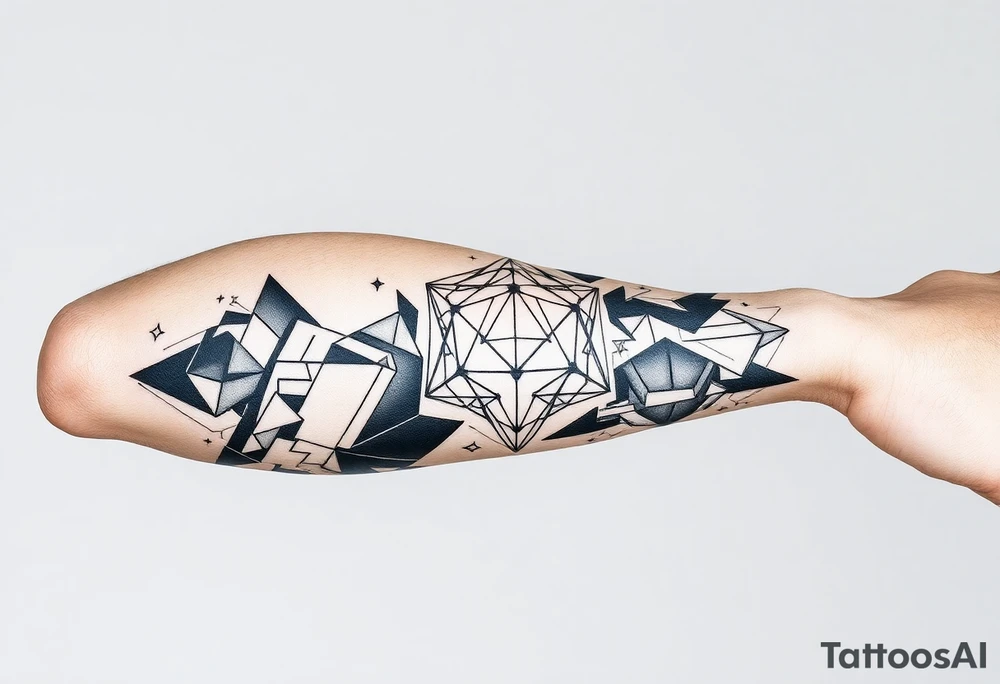 Geometry with love symbolism tattoo idea