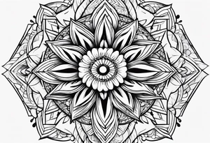 lines shape of asterisk tattoo idea