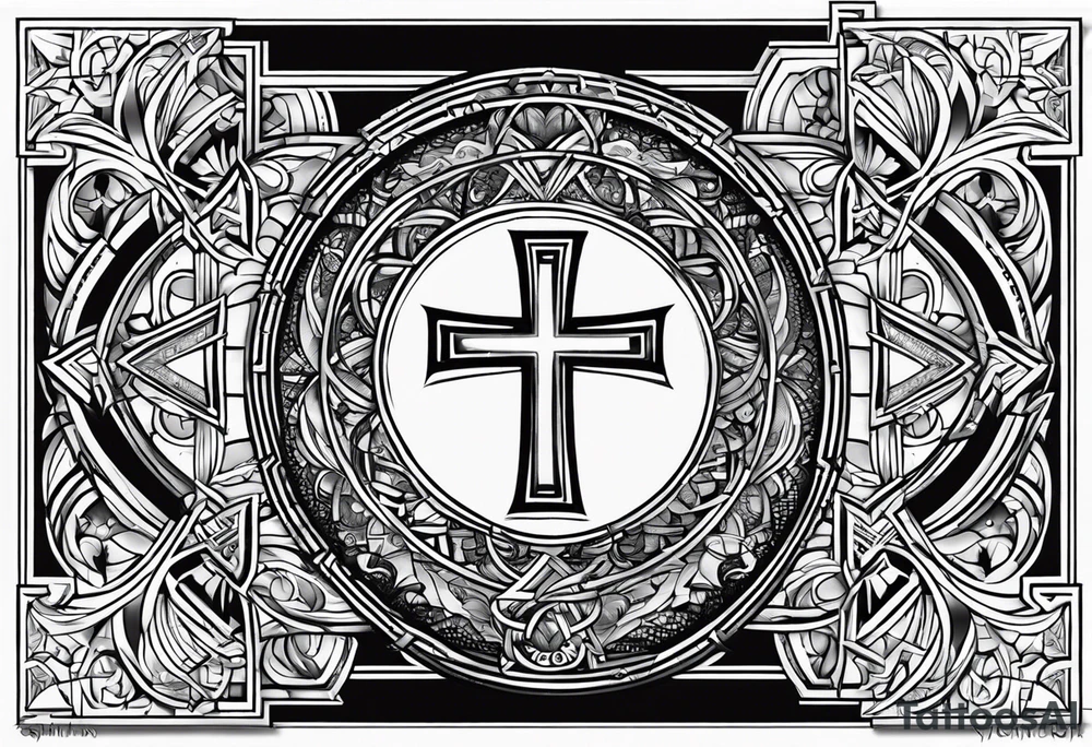 Isiah 41-10 written with a cross below it tattoo idea