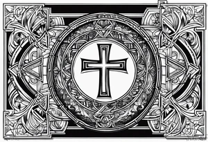 Isiah 41-10 written with a cross below it tattoo idea