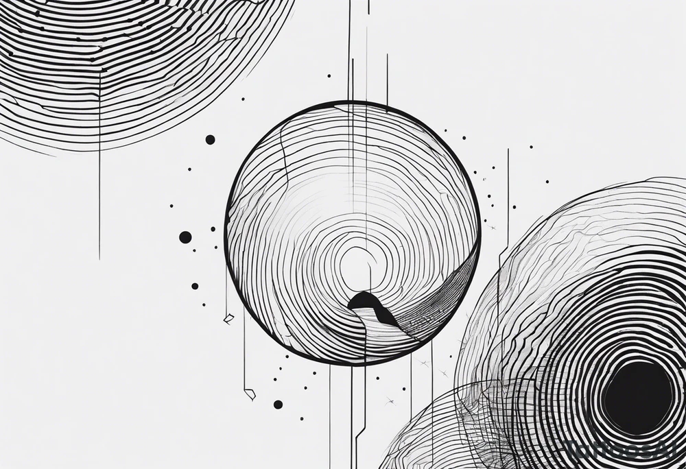 Sisyphus minimal line and dot tattoo design tattoo idea