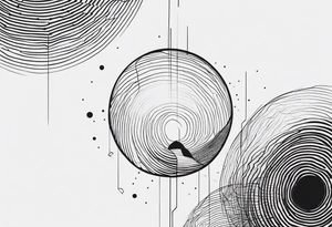 Sisyphus minimal line and dot tattoo design tattoo idea