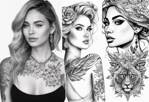 Tattoo that follows the collarbone showing evolution of women tattoo idea