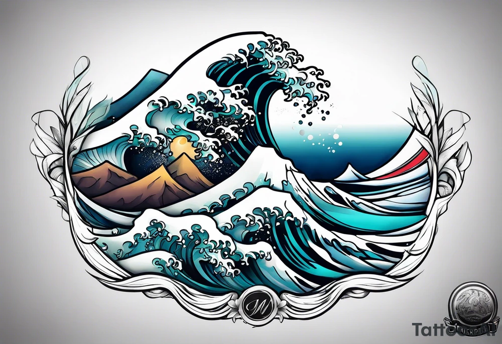 madrid waves tattoo idea