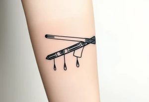 Barber pole  Razor with raining  money tattoo idea