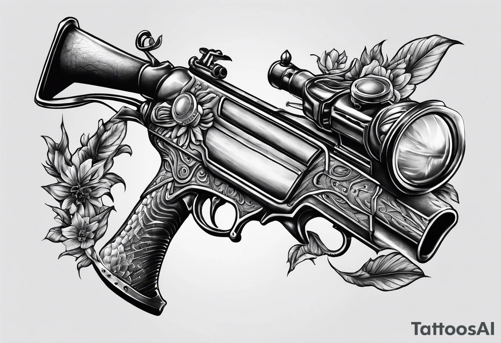 capricorn with sunglasses and shotgun tattoo idea