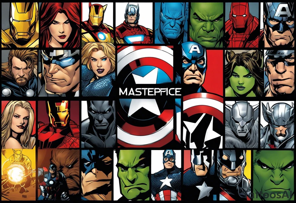 I want to change Avengers Team characters with animals. Hulk will be represented by a Badger.
Thor will be depicted as an Alpha Grey Wolf.
Captain America will be symbolized by a Bull.
Iron Man's character will be embodied by a Canary.
Black Widow's role will be portrayed by an Axolotl.
Hawkeye will be depicted as a Sudan Plated Lizard.
Nick Fury will be represented by a Cat. tattoo idea