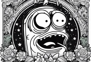 Pickle Rick Rick and Morty tattoo idea