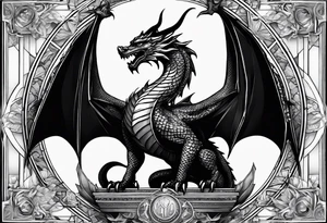 Dragon roman empire structures tattoo idea