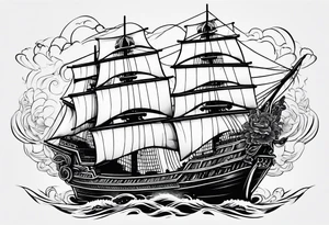 Chinese junk ship tattoo idea