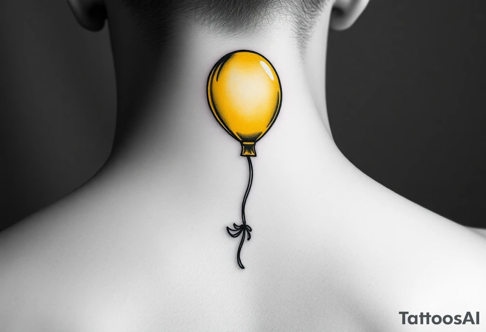 small yellow balloon osaat tattoo idea