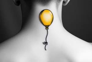 small yellow balloon osaat tattoo idea