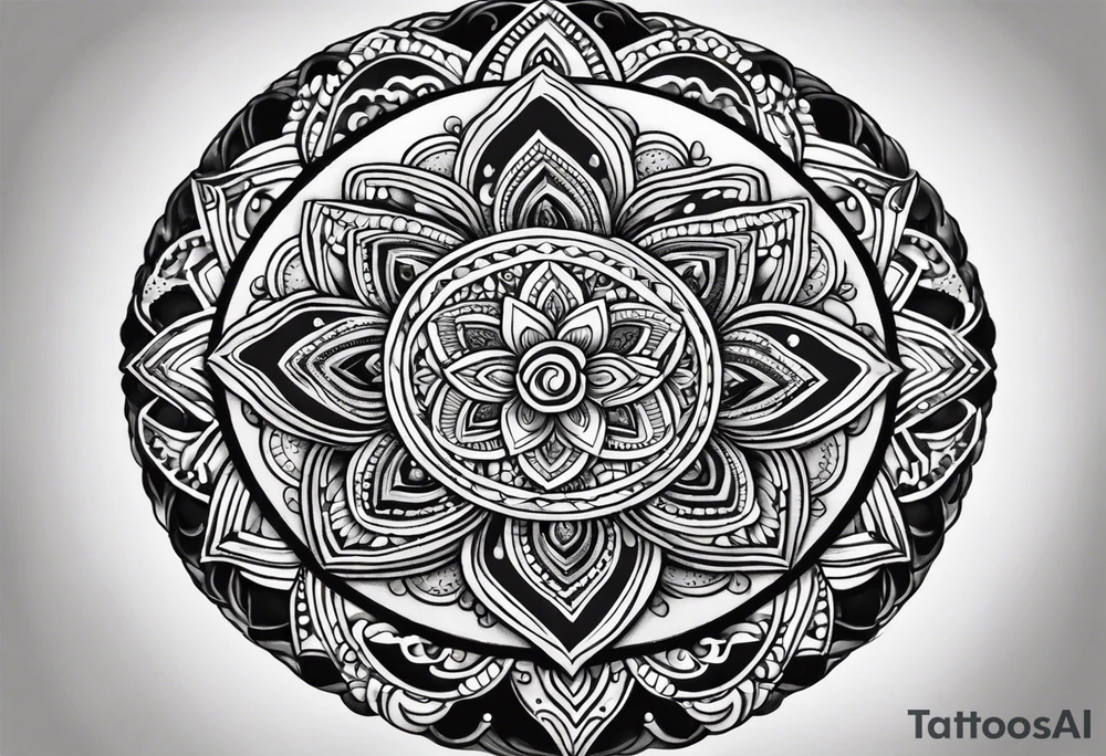 Rattlesnake mandala henna black tattoo design tattoo idea