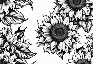 Sunflower chain tattoo idea