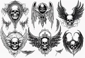 death with wings tattoo idea