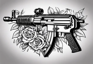 machine gun tattoo idea