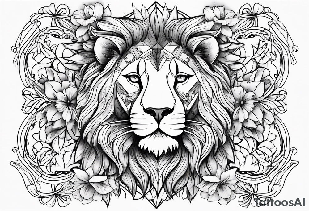 Flowers, Leo, mental health tattoo idea