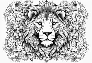 Flowers, Leo, mental health tattoo idea