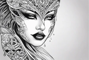 tattoo fool sleeve, broken mask tattoo idea