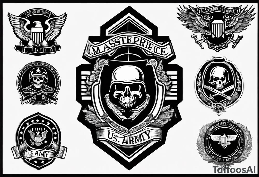 US Army combat action badge tattoo idea