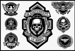 US Army combat action badge tattoo idea